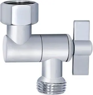 All Metal Angle Adapter, Adjustable Shower Head Extension, Solid Brass Elbow, Adjust Angle, Universal Connection (Chrome)