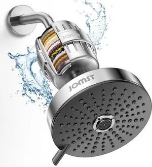 Shower Head  Filter COMBO ! Anti - Chlorine Specialty - 3 Gears' Boosting Pressure with 25 Stage Filtration - Removes 99.945% Chlorine & Heavy Metals for Healthier Skin/Hair - Chrome Shower Head
