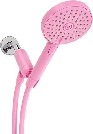 Sproos - Handheld Shower Head, High Pressure, 3 Spray Functions Plus Pause, Extra Long 70 Inch Hose - Eco-friendly Materials - Easy DIY Installation - High Pressure Performance - Pink