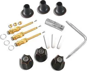 SENTO Bathtub and Shower 3 Handle Tub Trim Set For Price Pfister Faucets Bathtub Shower, Easy Installation, Heavy Duty Metal, Oil Rubbed Bronze