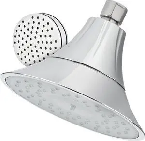 VivaSpring Filtered Shower Head FSH25-CG | Chrome Finish with Slate face and Wide Rain Spray | for softer skin and hair | 6 month filter FF-15 | Certified Filtration