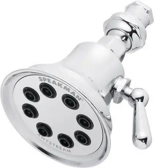 Speakman Retro S-3015 8-Jet Shower Head, 2.5 GPM, Polished Chrome