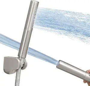 Homipro Brushed Nickel Brass 2 In 1 Function High Flow Handheld Shower Head Set High Pressure 7 Inch Brushed Finish Shower Head Sprayer Hand Shower Wand with 59 Inch Hose, Bracket