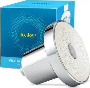 IceJoy Filtered Shower Head - Scientifically Evaluated, High-Efficiency Shower Head with Filters for Enhanced Hair & Skin Health, Minimize Hair Loss, Preserve Color-Treated Hair(Modern Chrome)