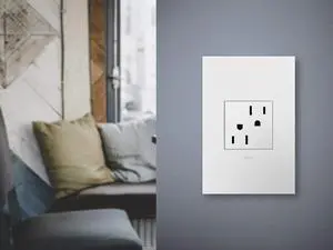 Legrand adorne 15A Tamper-Resistant Outlet with Matching Wall Plate (White Finish, 4 Pack), ARTR152W4WP-4PK