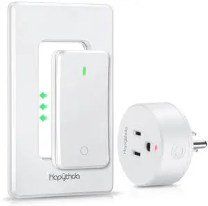 Remote Control Outlet, Buckle Design Removable Wireless Wall Mounted Light Switch, 300 ft 15A 1500W, No Wiring Electrical Remote Outlet for Appliance