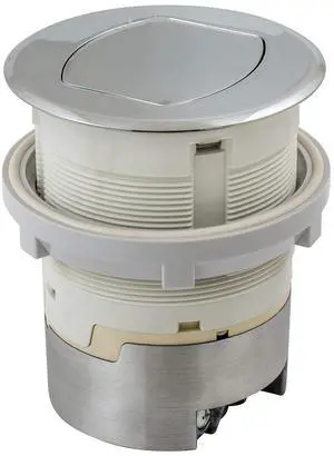 Bryant Electric RCT200CH 15A 125V Tamper Resistant Pop-Up Countertop Receptacle Surface Mount, 15 Amp, Polished Chrome