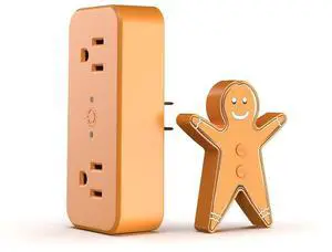 Remote Control Outlet for Christmas Tree Lights, Gingerbread Man Wireless Remote Switch, Christmas Tree Remote Control with Built-in Music Feature, 100Ft Range
