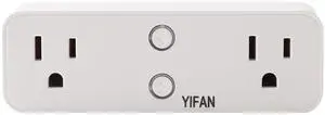 10A Smart Outlet, WiFi Bluetooth Electric Sockets, APP Remote Control and Timer Outlet with Built-in Shelf, Compatible with Alexa and Google Home, 2.4G WiFi Only
