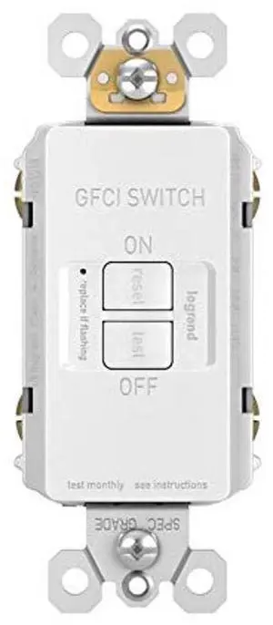 Legrand Radiant 2087WCCD4 20 Amp GFCI Self Test Deadfront Decorator Duplex Outlet, White (1 Count)