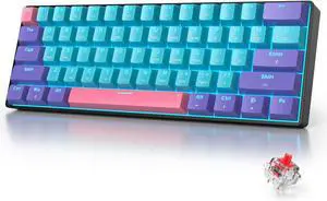 Fogruaden 60 Percent Wireless Gaming Keyboard, Wired/Bluetooth Mechanical Keyboard 60%, RGB Backlit, Hot-Swappable Red Switch Fogruaden 60 Percent Wireless Gaming Keyboard, Wired/Bluetooth Mechanical Keyboard 60%, RGB Backlit, Hot-Swappable Red Switch
