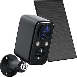 FOAOOD Security Camera Wireless Outdoor with Solar Panel Cameras for Home Security, Indoor Camera with Color Night Vision, PIR Human Detection, 2-Way Talk, IP66 Waterproof, SD Card/Cloud Storage