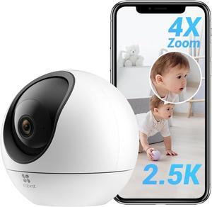 EZVIZ 4MP Indoor Camera, Pan/Tilt Baby Pet Monitor with AI Human and Pet Detection, Voice Activity Detection, Waving-Hand Recognition, Starlight Lens Color Vision, 2.4/5 GHz Dual-Band Wi-Fi | C6