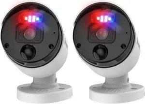 Swann NHD-1200BE 2 Pack SwannForce Indoor/Outdoor PoE Wired 12MP UHD NVR Add-On Home Security Bullet Camera Works on Certain NVR's