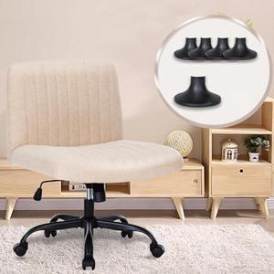  iMenting Wide Seat Armless Rolling Desk Chair Modern