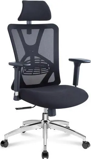 Ticova Ergonomic Office Chair - High Back Desk Chair with Adjustable Lumbar Support, Headrest & 3D Armrest - 130°Rocking Mesh Computer Chair Ticova Ergonomic Office Chair - High Back Desk Chair with Adjustable Lumbar Support, Headrest & 3D Armrest - 130°Rocking Mesh Computer Chair