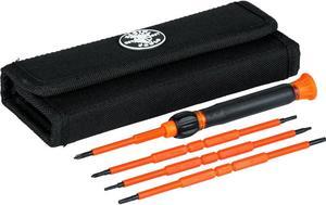 32584INSR Precision 8-in-1 Screwdriver Set with Case 1000V Rated Insulated Set with Phillips Slotted and Tamperproof TORX Bits