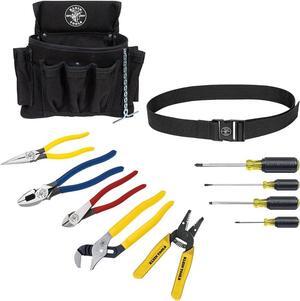 92911 Tool Kit, Apprentice Tool Set with 4 Pliers, Wire Stripper and Cutter, 4 Screwdrivers, Tool Belt and Tool Pouch, 11-Piece