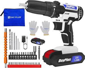 21v Electric Screwdriver Tools Kit Cordless Power Drill Combi Drive,2 Variable Speed 25+1 Torque Setting,29pcs Drill/Driver Bits,2 Powerful Battery