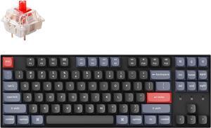 Keychron K8 Pro Wireless Custom Mechanical Keyboard, QMK/VIA Programmable Bluetooth/Wired RGB Backlight Tenkeyless with Hot-swappable Gateron G Pro Red Switch Compatible with Mac Windows Linux