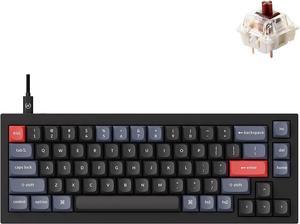 Keychron Q2 Wired Custom Mechanical Keyboard, QMK/VIA Programmable Macro, Full Aluminum, Hot-Swappable Gateron G Pro Brown Switch, 65% Layout Double Gasket Compatible with Mac and Windows - Black
