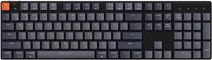 Keychron K5 SE Hot-swappable Wireless Mechanical Keyboard, Ultra-Slim Full Size 104 Keys White Backlight Bluetooth/Wired Aluminum Gaming Keyboard for Mac Windows, Low Profile Gateron Brown Switch