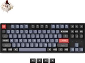 Keychron K8 Pro QMK/VIA Wireless Mechanical Keyboard, Hot-Swappable Aluminum Frame TKL Custom Programmable Keyboard with RGB Backlit, Gateron G Pro Brown Switch for Max Windows Linux