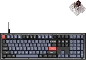 Keychron V6 Wired Custom Mechanical Keyboard Knob Version, Full-Size QMK/VIA Programmable with Hot-swappable Keychron K Pro Brown Switch Compatible with Mac Windows Linux (Frosted Black-Translucent) Keychron V6 Wired Custom Mechanical Keyboard Knob Version, Full-Size QMK/VIA Programmable with Hot-swappable Keychron K Pro Brown Switch Compatible with Mac Windows Linux (Frosted Black-Translucent)