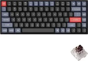 Keychron K2 Pro QMK/VIA Wireless Mechanical Keyboard, Hot-Swappable K Pro Brown Switch with 75% Layout Custom Programmable Macro, RGB Backlight, PBT Keycaps Wired Keyboard for Mac Windows Linux