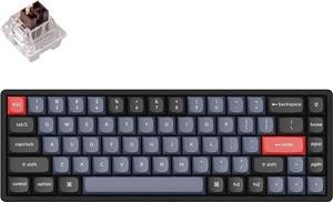 Keychron K6 Pro Wireless Custom Mechanical Keyboard, QMK/VIA Programmable Macro, Hot-Swappable Keychron K Pro Brown Switch, 65% Layout Aluminum RGB Backlit Office Gaming Keyboard for Mac Windows Linux