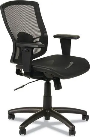 Alera ALEET4218 Alera Etros Series Mesh Mid-Back Synchro Tilt Chair, Mesh Back/seat, Black
