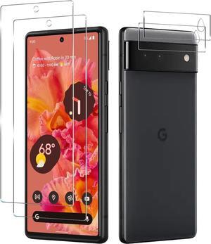 Pixel 6 Tempered Glass Screen Protector + Camera Lens Protector [ 2 + 2 Pack ][Fingerprint Unlock] [Anti-Scratch] [Case Friendly] HD Clear Protective Film for Google Pixel 6
