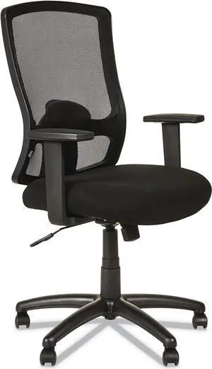 Alera ALEET4117B Etros Series 18.11 in. to 22.04 in. Seat Height High-Back Swivel/Tilt Chair - Black