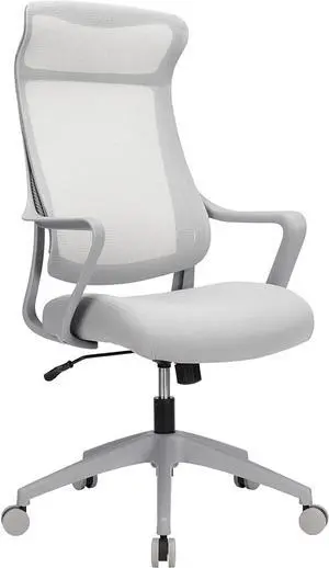 Realspace® Lenzer Mesh High-Back Task Office Chair, Gray, BIFMA Compliant