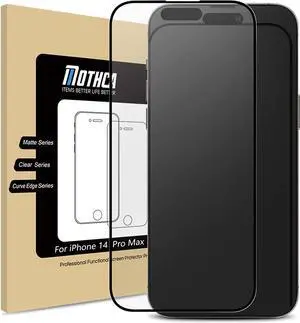 Mothca Matte Glass Screen Protector for iPhone 14 Pro Max Anti-Glare & Anti-Fingerprint Tempered Glass Clear Film Full Screen Case Friendly Bubble Free for iPhone14 Pro Max 6.7inch 2022 Smooth as Silk