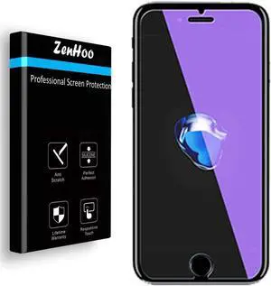 ZenHoo For iPhone 8 Plus, iPhone 7 Plus, Anti Blue Light [Eye Protection] Tempered Glass Screen Protector, Welcome to consult