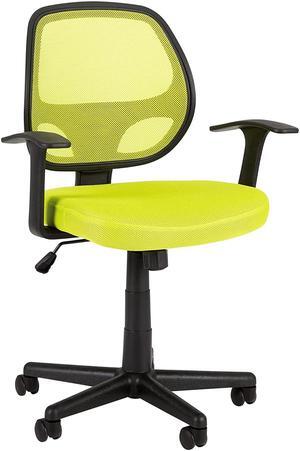 Norwood Commercial Furniture Mesh Mid Back Desk Task Chair w/Tilt & Arms for Home, Office, Classroom, Gaming - Green Apple (NOR-IAH1048GN-SO)