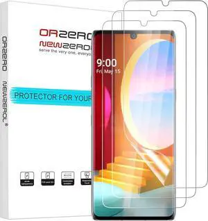 (3 Pack) Orzero Compatible for LG Velvet, LG Velvet 5G UW Soft TPU Screen Protector (Not Tempered Glass) Premium Quality Edge to Edge High Definition Anti-Scratch Bubble-Free (Lifetime Replacement)