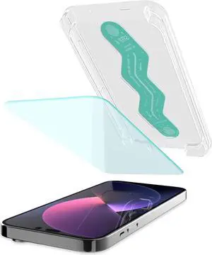 Smartish 2-Pack Tempered Glass Screen Protector for iPhone 15 - Tuff Sheet - Easy Install Frame [Scratch Resistant] Case-Friendly - Dynamic Island Compatible with Apple iPhone 15 - Clear 2-Pack