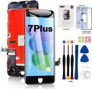 for iPhone 7 Plus LCD Screen Replacement Black 55 Inch Frame Assembly LCD Display 3D Touch Screen Digitizer with Repair Tools Kit Tempered Glass Screen Protector for A1784 A1785 A1661
