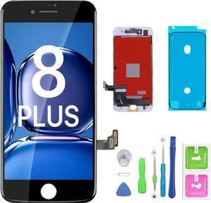 for iPhone 8 Plus Screen Replacement Black, FFtopu iPhone 8 Plus LCD Display & Touch Screen Digitizer Frame Full Assembly Set with Free Repair Tool Kit for iPhone 8 Plus (5.5')