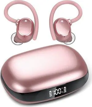 Wireless Earbuds for Small Ear, HiFi Stereo Sport Bluetooth 5.3 Headphones with Earhooks, 48H Deep Bass Running Ear Buds with LED Display, Noise Cancelling, IP7 Waterproof Built-in Mic for iOS Android Wireless Earbuds for Small Ear, HiFi Stereo Sport Bluetooth 5.3 Headphones with Earhooks, 48H Deep Bass Running Ear Buds with LED Display, Noise Cancelling, IP7 Waterproof Built-in Mic for iOS Android