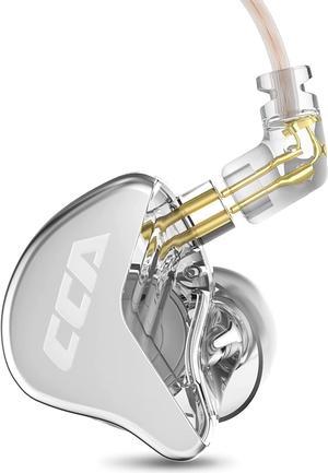 CCA CRA in Ear Monitor Headphones, Ultra-Thin Diaphragm Dynamic Driver IEM Earphones, Clear Sound & Deep Bass, Wired Earbuds with Tangle-Free Removable Cord