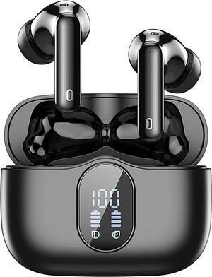 Wireless Earbuds Bluetooth Headphones LED Power Display Earphones Active Noise Cancelling Ear Buds with Charging Case Bluetooth 5.3 Hi-Fi Stereo in-Ear Earbuds for iPhone/Android/Windows (Black)