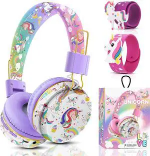 QearFun Unicorn Kids Bluetooth Headphones, 85dB Safe Volume Limit | For kids at school, tablet, travel, or airplane use, enjoy wireless mode, mic, Bluetooth 5.2, fast charging, foldable design QearFun Unicorn Kids Bluetooth Headphones, 85dB Safe Volume Limit | For kids at school, tablet, travel, or airplane use, enjoy wireless mode, mic, Bluetooth 5.2, fast charging, foldable design