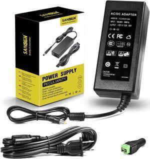 12V 5A Power Supply AC 120V to DC12V 5.5x2.1mm Jack Converter 12 Volt LED Driver 60W Adapter Transformer for Strip Lights Surveillance Cameras External HDD Monitor CCTV (Pack of 1)