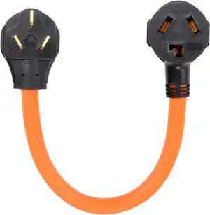 SURIEEN NEMA 10-50P Male to 10-30R Female Dryer Plug Adapter, 1.5FT 3 Prong to 3 Prong Dryer Adapter Cord STW 10/3 250V