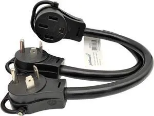 Parkworld 692361 RV (2) 30A to 50A V Adapter Cord, (2) TT-30P Male to 14-50R Female, 1.5FT