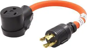 AC WORKS 6-50 Welder Adapter (L14-30 30A 4-Prong Locking to 6-50)
