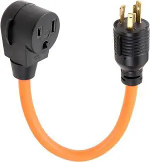 NEMA L6-30P to 6-50R Generator to Welder Adapter Plug 1.5FT | 30Amp to 50Amp Generator Welder Adapter STW 10AWG/3C 250V NEMA L6-30P to 6-50R Generator to Welder Adapter Plug 1.5FT | 30Amp to 50Amp Generator Welder Adapter STW 10AWG/3C 250V